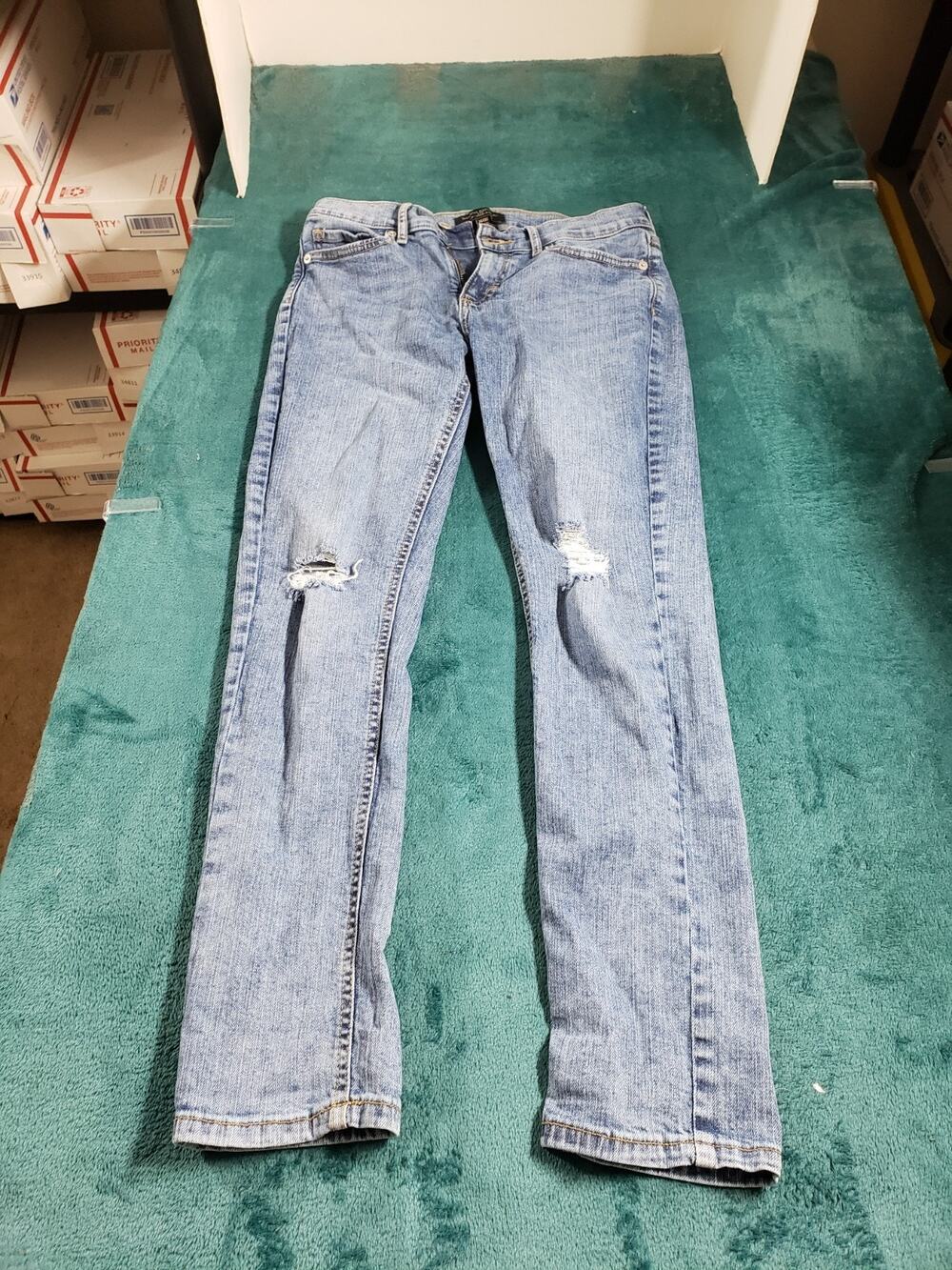 Banana Republic Jeans Size 00 Women Blue Pants Stretch Mid Rise Girlfriend Ankle